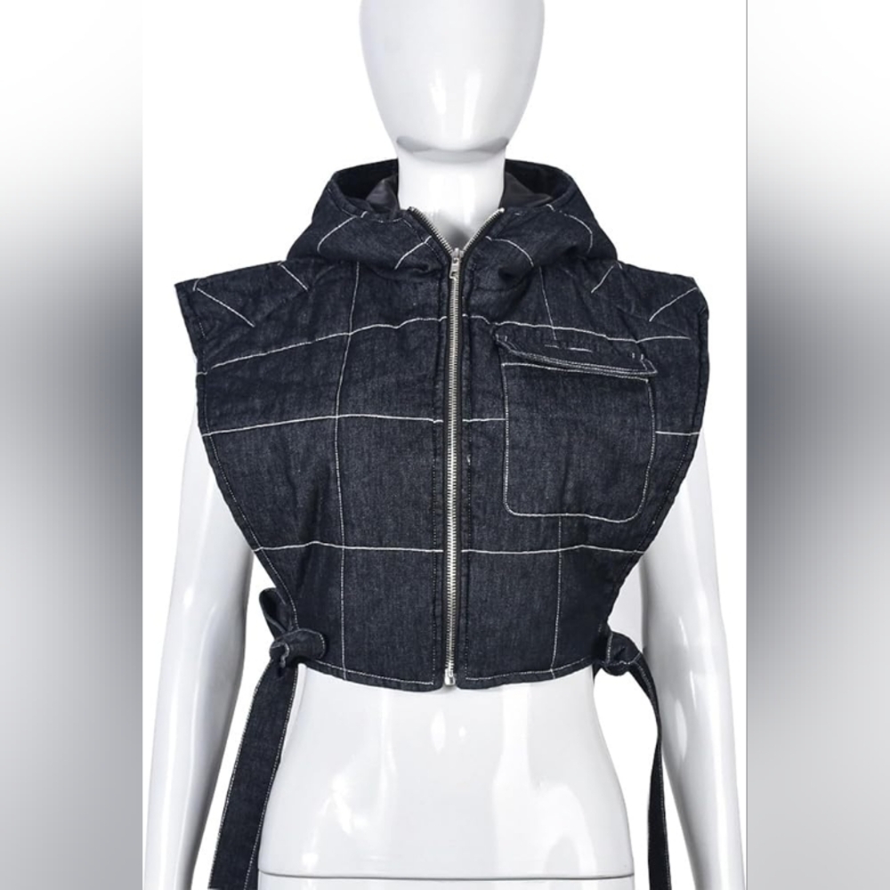 Denim Puffer Vest